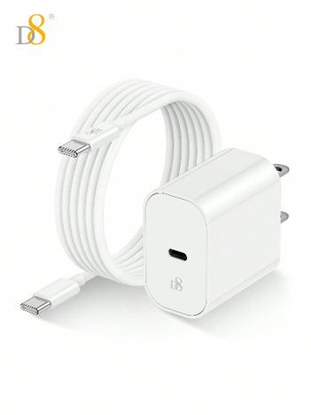 D8 USB-c wall charger with cable